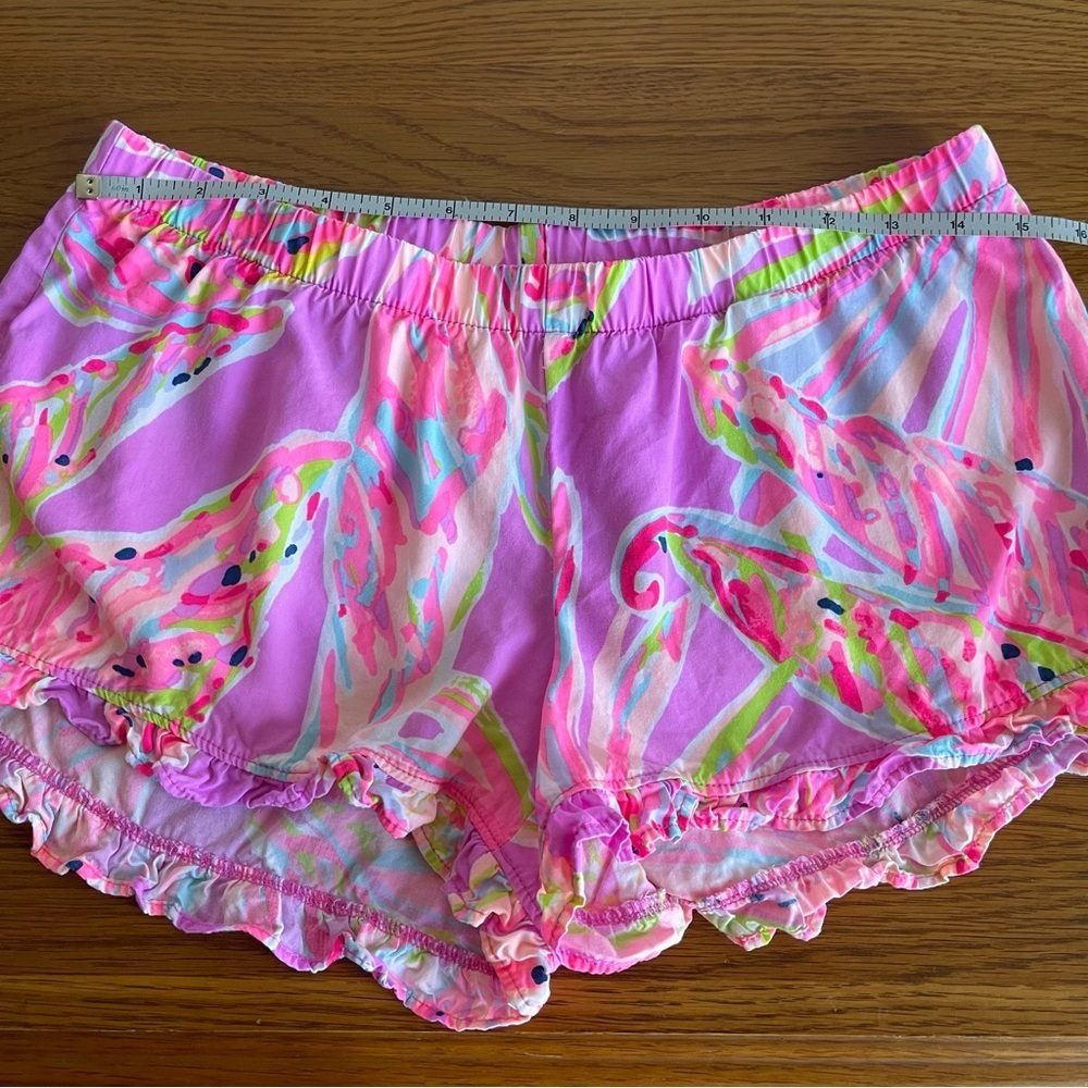 Lilly Pulitzer Kya Ruffle Hem Shorts Sunseekers Size S - Picture 5 of 10